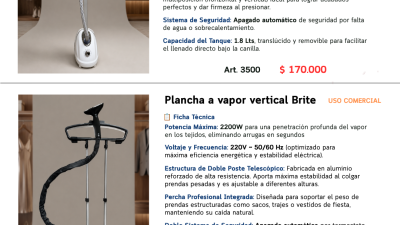 스팀 다리미 ~ Planchas a Vapor Vertical Uso Domestico y Comercial.