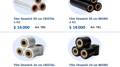 Film Streetch Embalaje, Vasos y Rollos!